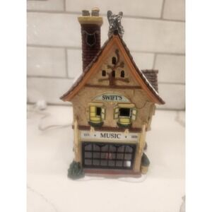 Department 56 Dickens Village Swift's Stringed Instruments House W/Cord No Box‎